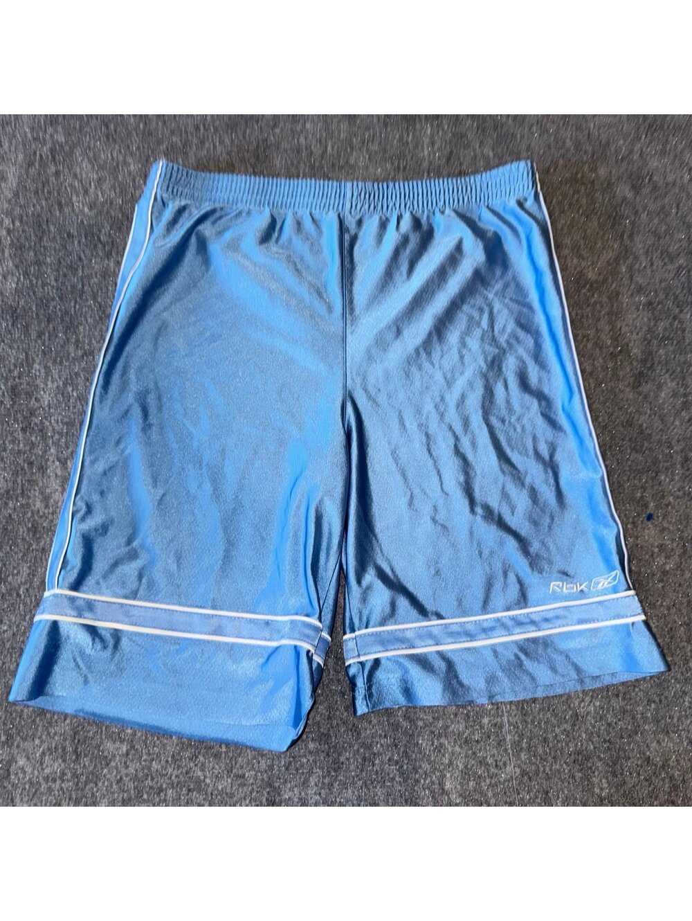 Reebok Grail Light Blue Baggy Dazzle Hoop Shorts Mens MD Vtg y2k 90s Rare